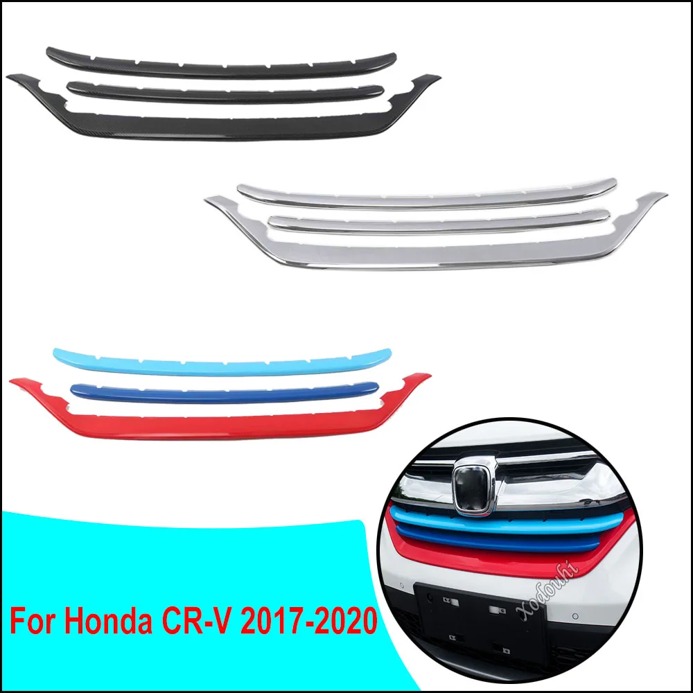 

Car Cover Protection Detector Trim Engine Front Up Racing Grid Grill Grille Strip For Honda CRV CR-V 2017 2018 2019 2020 2021