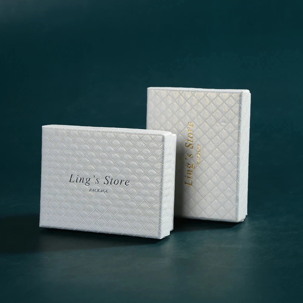 

Можно нанести логотип на 5x8 см шкатулка для ювелирных изделий ожерелье/серьги/кольца наборы упаковочные подарочные коробки витрины 32 шт.