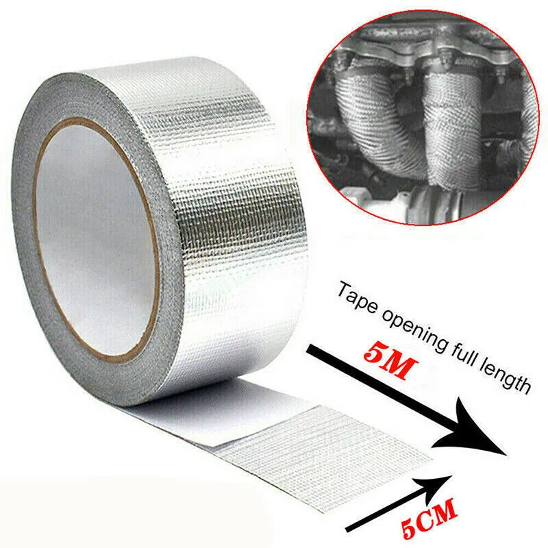 

5M*5cm Car Exhaust Pipe Insulation Tape Exhaust Manifolds Heat Wrap Tape Thermal Wrap Exhaust Pipe Heat Insulation Tape