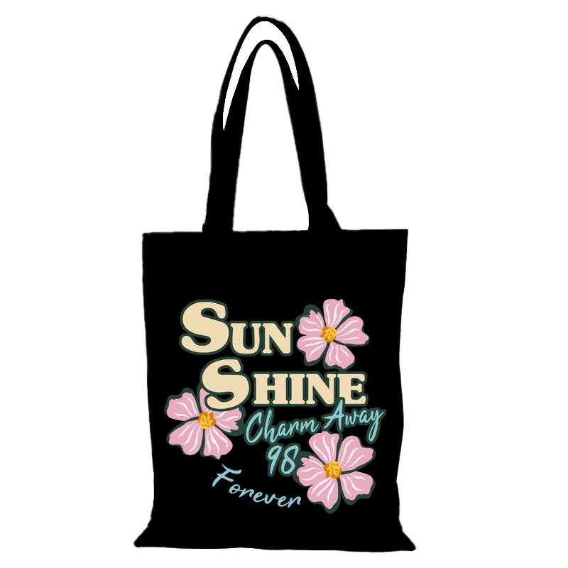 Strandtasche Blumen Neue Handtaschen Freizeit Mode Mann Einkaufstasche Stofftaschen Damen Handtasche Eco Shopper Shopping Canvas Schulter Dame – Detail 9