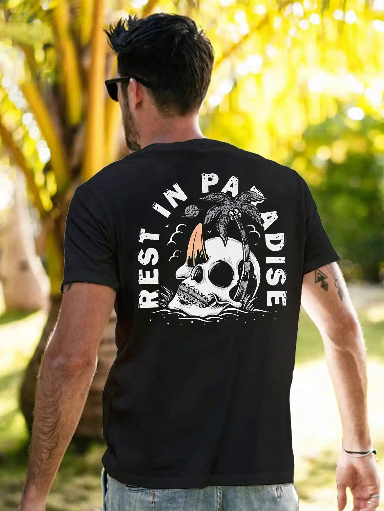 

New summer casual fashion men's printed High street hip-hop pattern short sleeve T-shirt