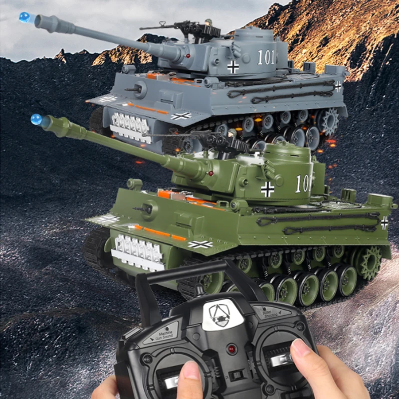 

Радиоуправляемый танк с дистанционным управлением немецкий Tiger Rc 2,4g 1/18, электрическая зарядка, Радиоуправляемый автомобиль, имитация водяной бомбы, Инерционная модель танка, подарок