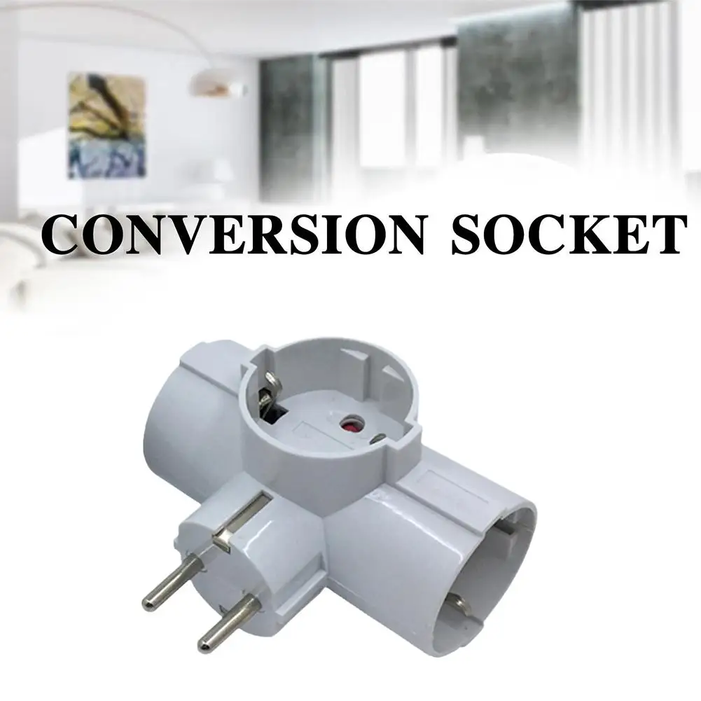 Conversion Plug Plug Conversion Socket Electrical Sockets Universal Socket Adapter Electrical Power Socket Power Socket Adapter Power Plug Adapter European Type 1 TO 3 Way EU Standard Power Adapter Socket 16A Travel Plugs AC 250V