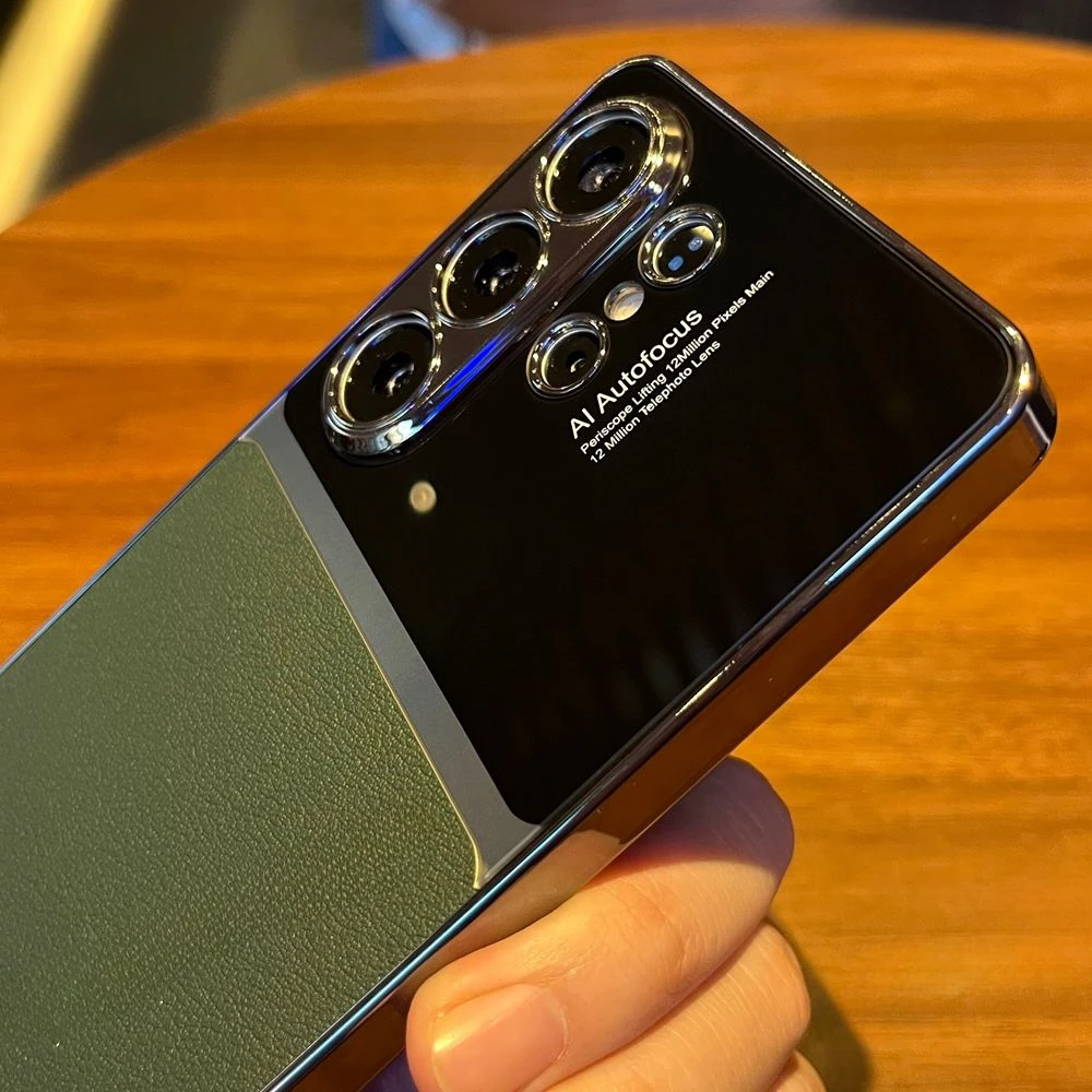Luxurious Electroplated Leather Phone Case - All-Inclusive Shockproof Back Cover