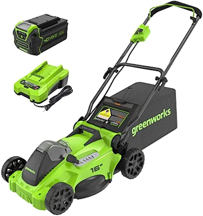 Greenworks 40V 16" Cordless Lawn Mower (Push Button Start / Up To 45