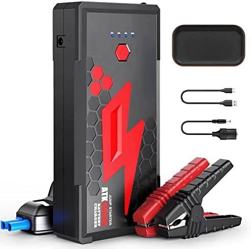 

Peak Car Battery Jump Starter, Up to 10.0L Gas and 8.0L Diesel Engines, ATKMAYI 20000mah Car Battery Booster Pack, Portable Jump