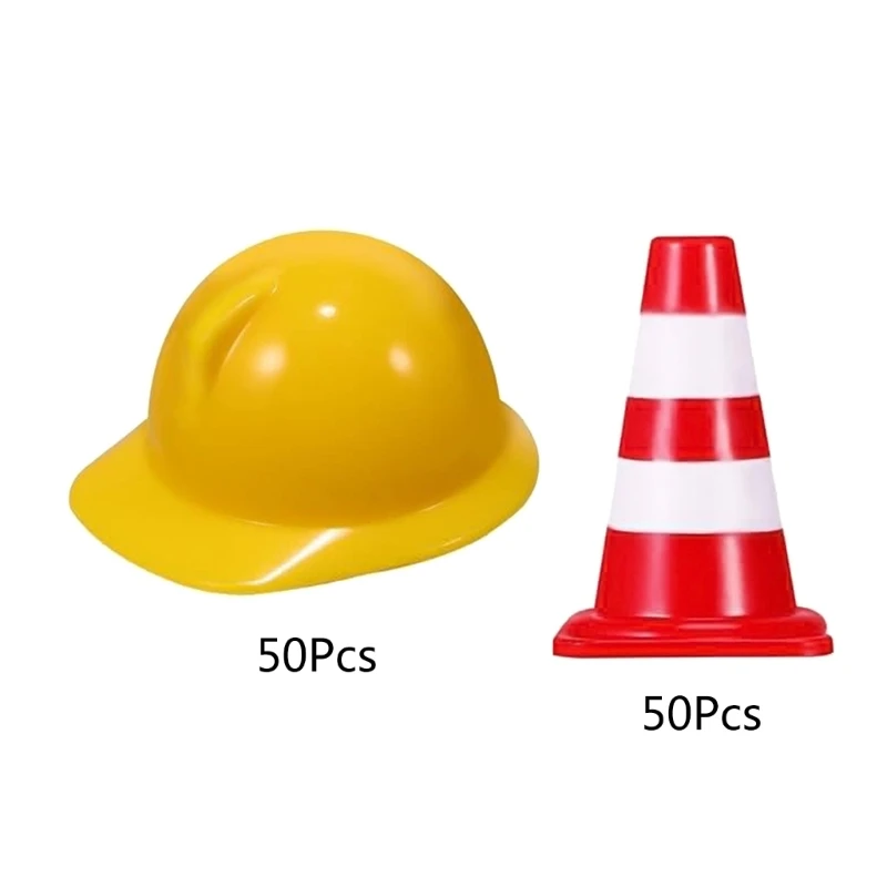 1Inch Signs Safety Cones Mini Road Signs Toy for Kids Street Signs Dropship