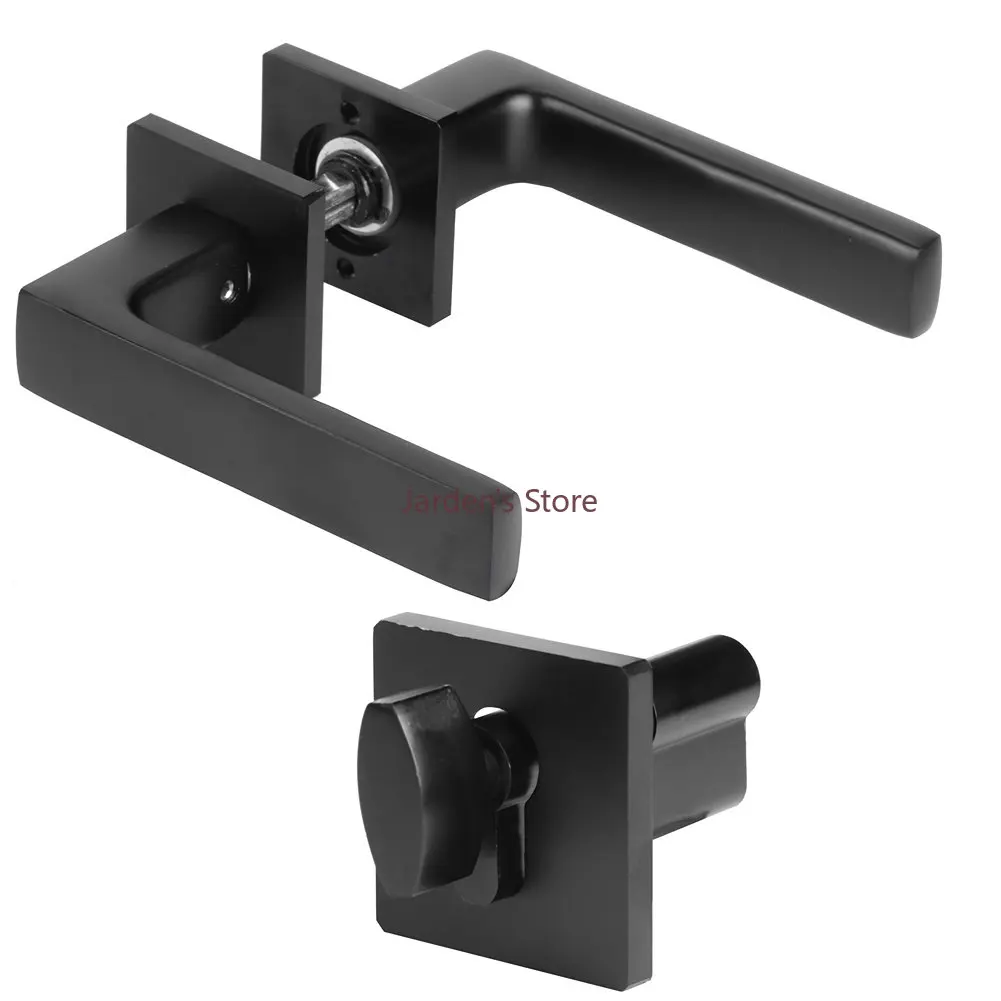 

Door Handle Adjustable Simple Black Lock Cylinder Handle Set Keyed Locking Door Knob Mute Door Handle Set Accessory