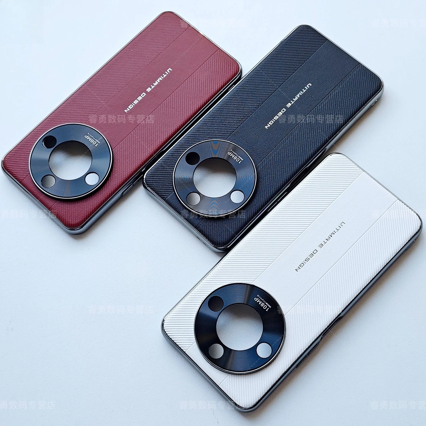 Luxury PU Leather Stripe Full Coverage Plating Back Cover - Premium Case with Bumper Protection