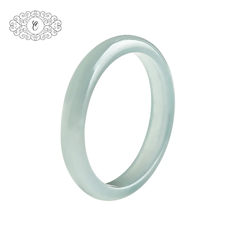 Elegant Blue Water Jade Ring | Natural Grade A Jade Jewelry