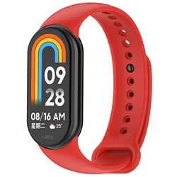Silicone Smartwatch Replacement Band - Soft Bracelet Wristband Belt Accessories - Mi Band 10 (Original Red)
