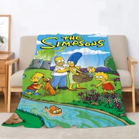 The S-Simpsons Knitted Plaid Microfiber Bedding Warm Blankets for Cold Decorative Sofa Blanket Bed Fleece Throw Blanket Fluffy 2