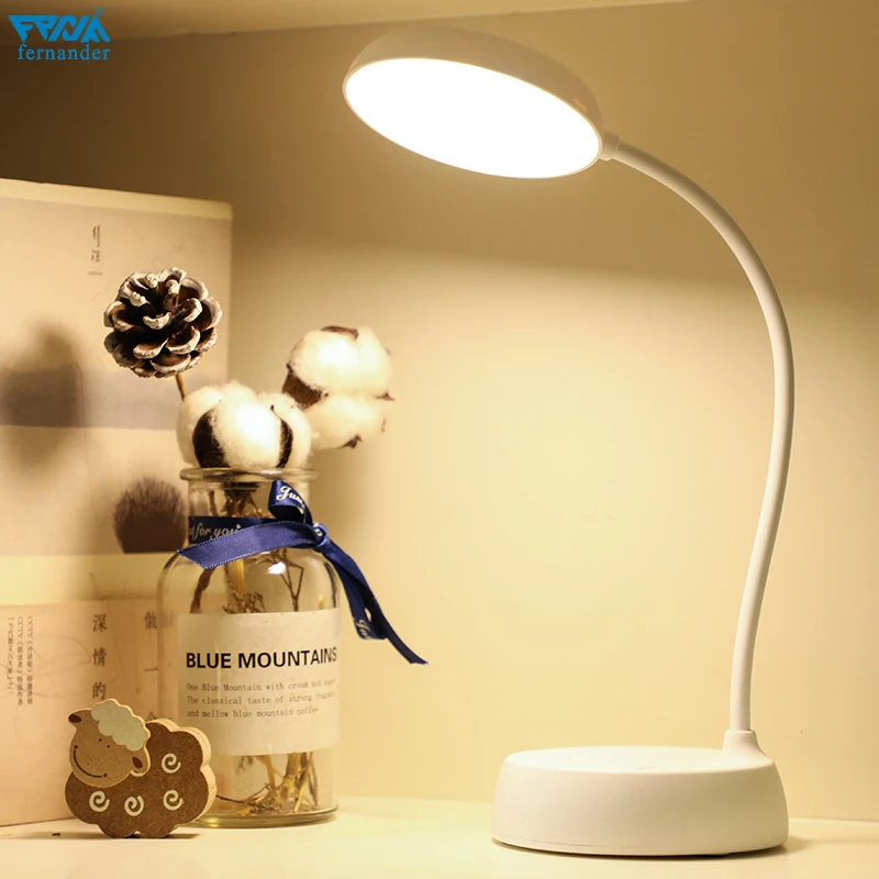 

LED Rechargeable Desk Lamp Eye Protection Reading USB Port Creative Nordic Foldable Office Bedroom Touch 3-Tone Lighting