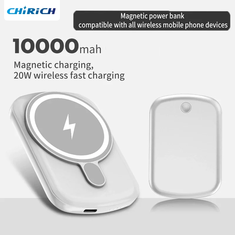 

10000mAh Portable Power Bank Magnetic Wireless Fast Charging PD20W 5000mAh External Spare Battery For iPhone 15 Samsung Xiaomi