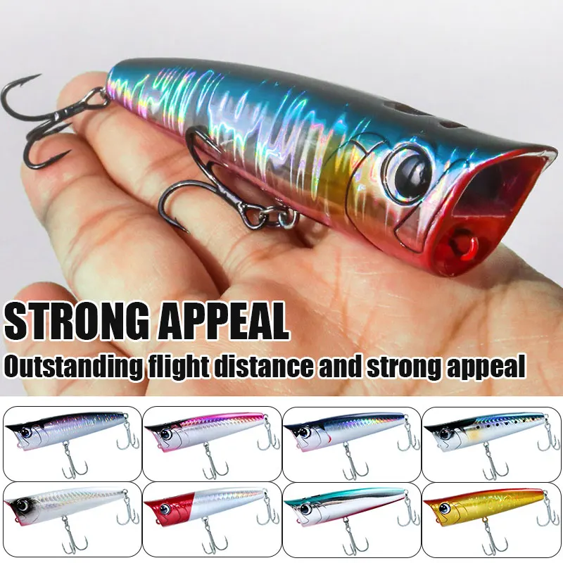 

Topwater Popper Floating Fishing Lures 8.5G15G Artificial Hard Bait for Bass Sea Fishing Luya Bait Dog Warping Mouth