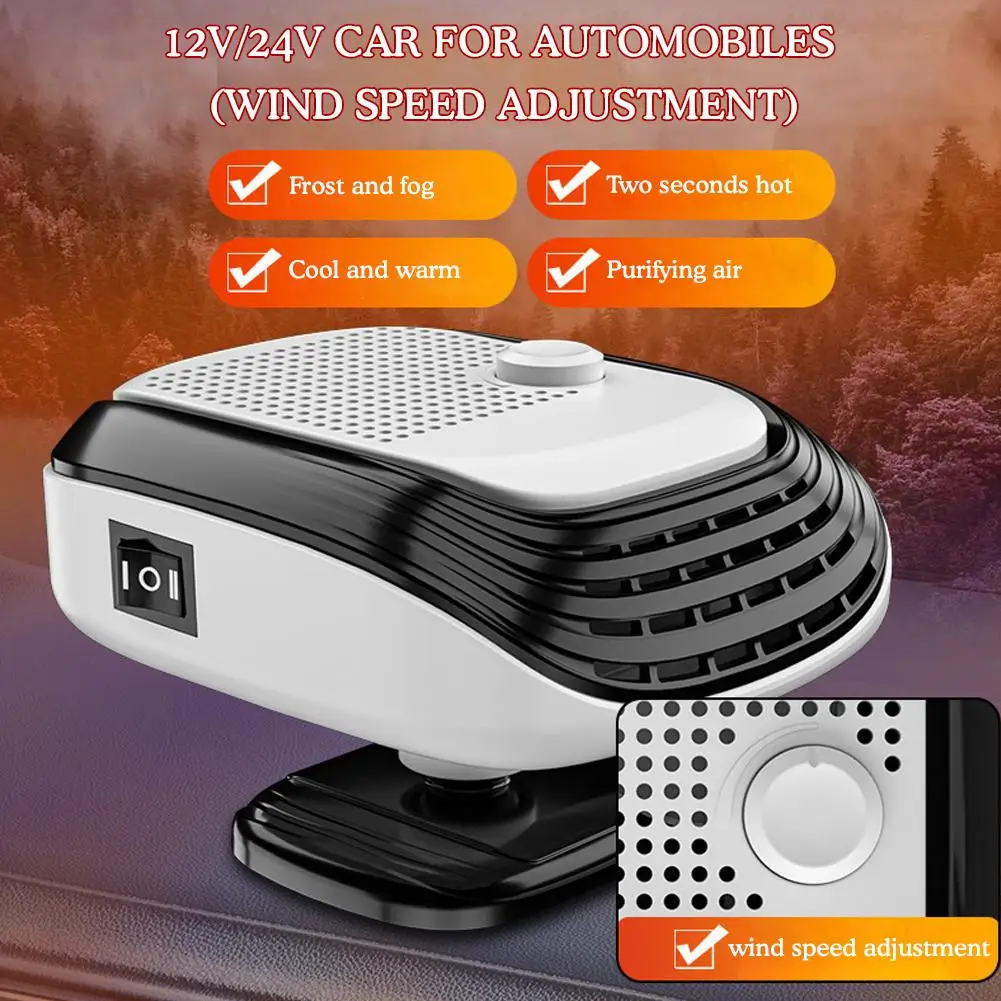 

12v/24v Car Heater Electric Cooling Heating Fan Portable Defogging Fan Heater Defroster 150w Demister Windshield Electric W6q1