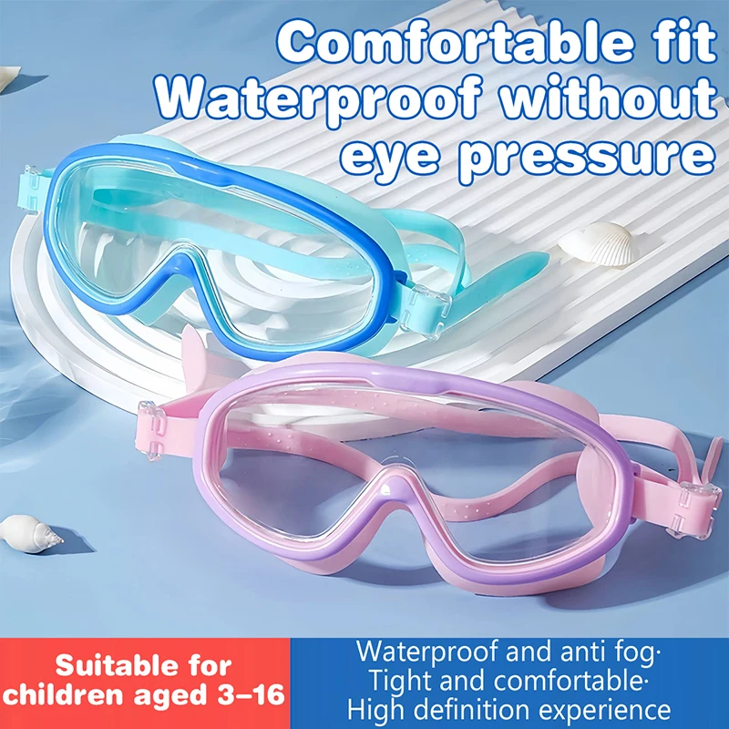 Popular Online Waterproof And Anti Fog Large Frame Professional Diving Goggles, Adult Swimming Goggles