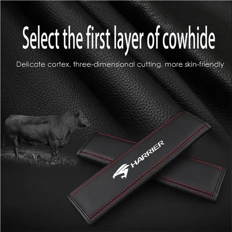 2PCS High Quality Car Seat Belt Protection Shoulder Pad Cover For Toyota Harrier camry chr corolla rav4 yaris Car Accessories