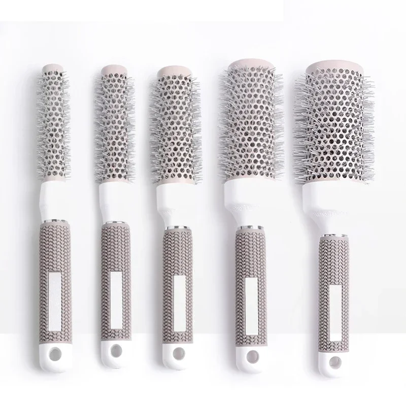 Description Picture 2 of itemProfessional 5 Size Hair Brush Comb Hairbrush High Temperature Resistant Ceramic Iron Round Comb Hair Styling Tool