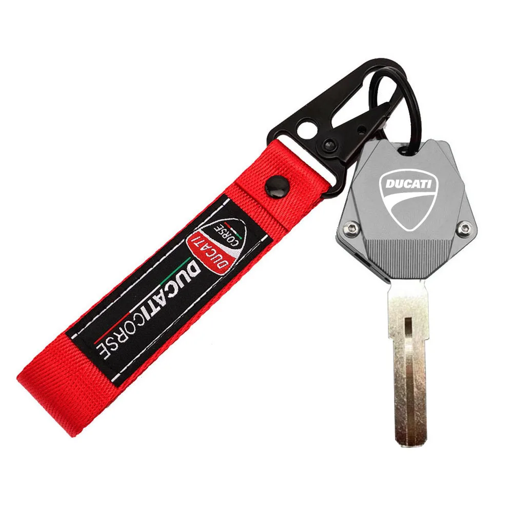 For DUCATI MONSTER 696 796 M1100S M1200S 821 848 1098 1199 1299 V2 V4/S (CNC Aluminum) Motorcycle Key Case Cover Shell Keychain