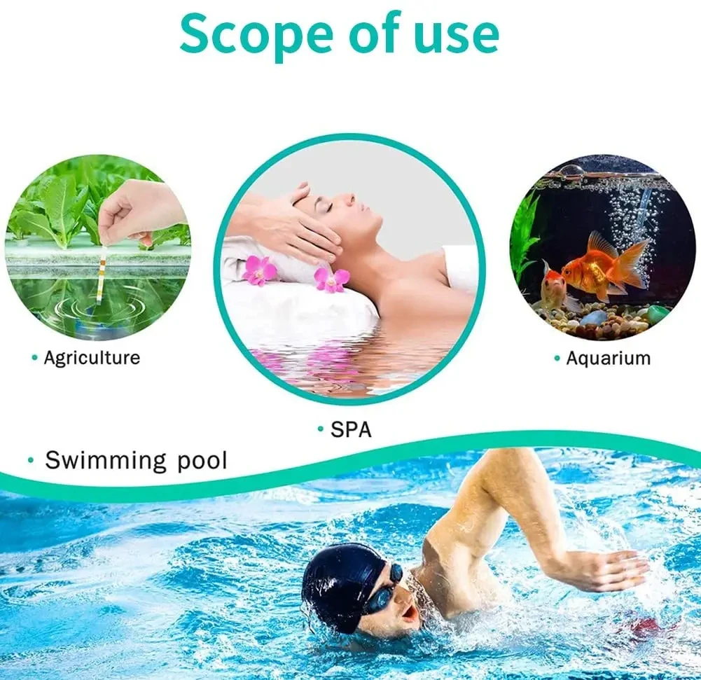 50/100PCS Aquarium Testing Set for Freshwater Saltwater Pond Test Strips for Fish Tank Testing PH Nitrites Alkalinity