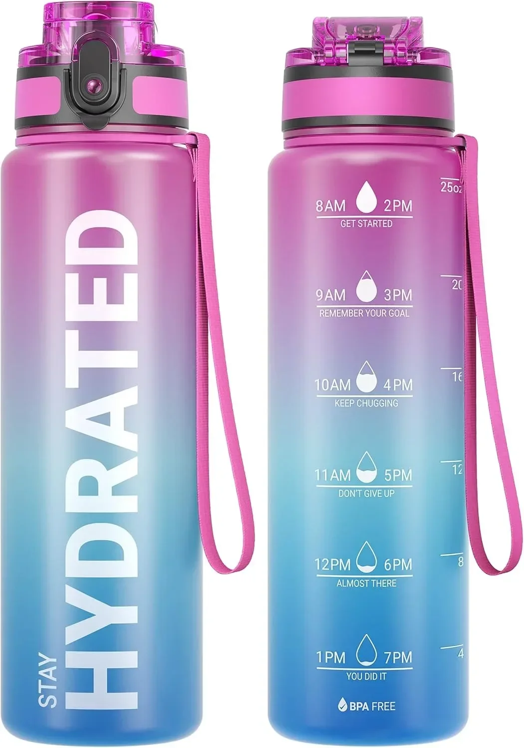 32oz Water Bottle Motivational Sport Water Bottle Leakproof Drinking Bottles Outdoor Sports Travel Kettle Drinking