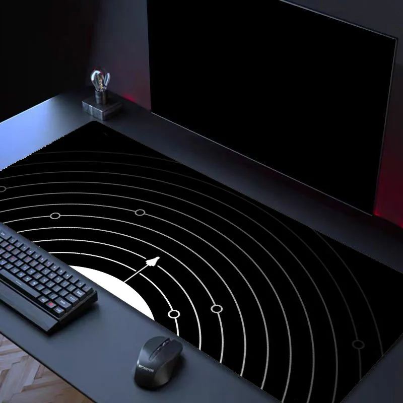 Black Rubber XXL Mouse Pad Gamer Keyboard Pad
