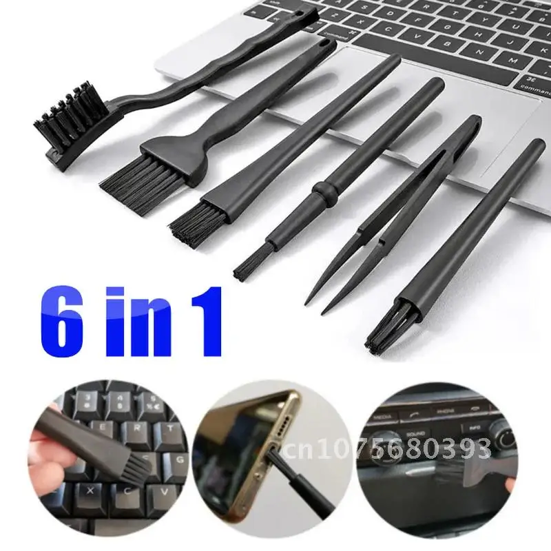 

Professional Portable 6 IN 1 Keyboard Cleaning Kit Computer Mobile Phone Dust Brushes Cleaner Anti Static Laptop Brush