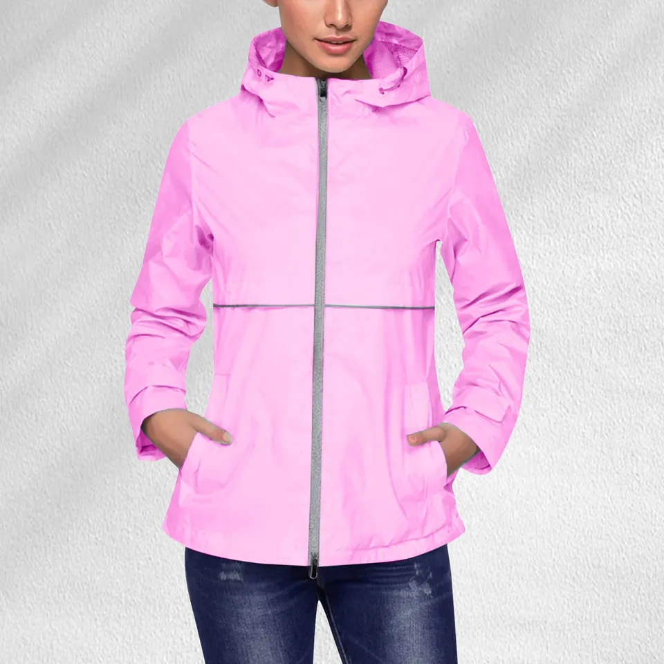 Women's Lightweight Hooded Rain Jacket Windbreaker