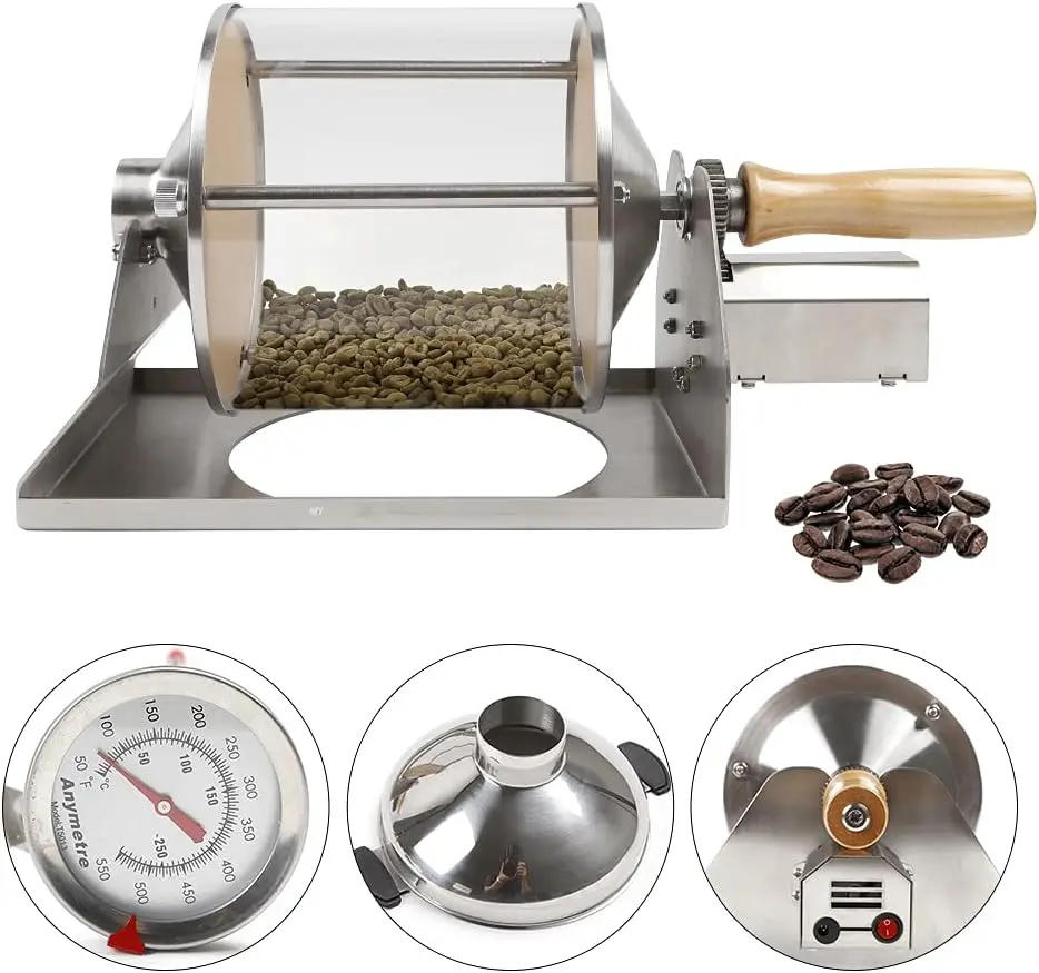 Roaster Household Gas Coffee Roaster Machine Coffee Bean Baker Bean Machine For Cafe Shop/Home 13V 3A