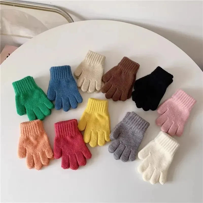 Kids Gloves Winter Boys Or Girls Gloves Children's Warm Knit Magic Bulk for Winter Supplies