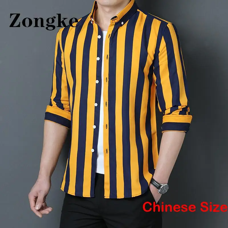 

Casual Long Sleeve Shirts For Men Free Shipping Striped Shirts For Mans Chinese Size 4XL 2023 Spring New Arrivals