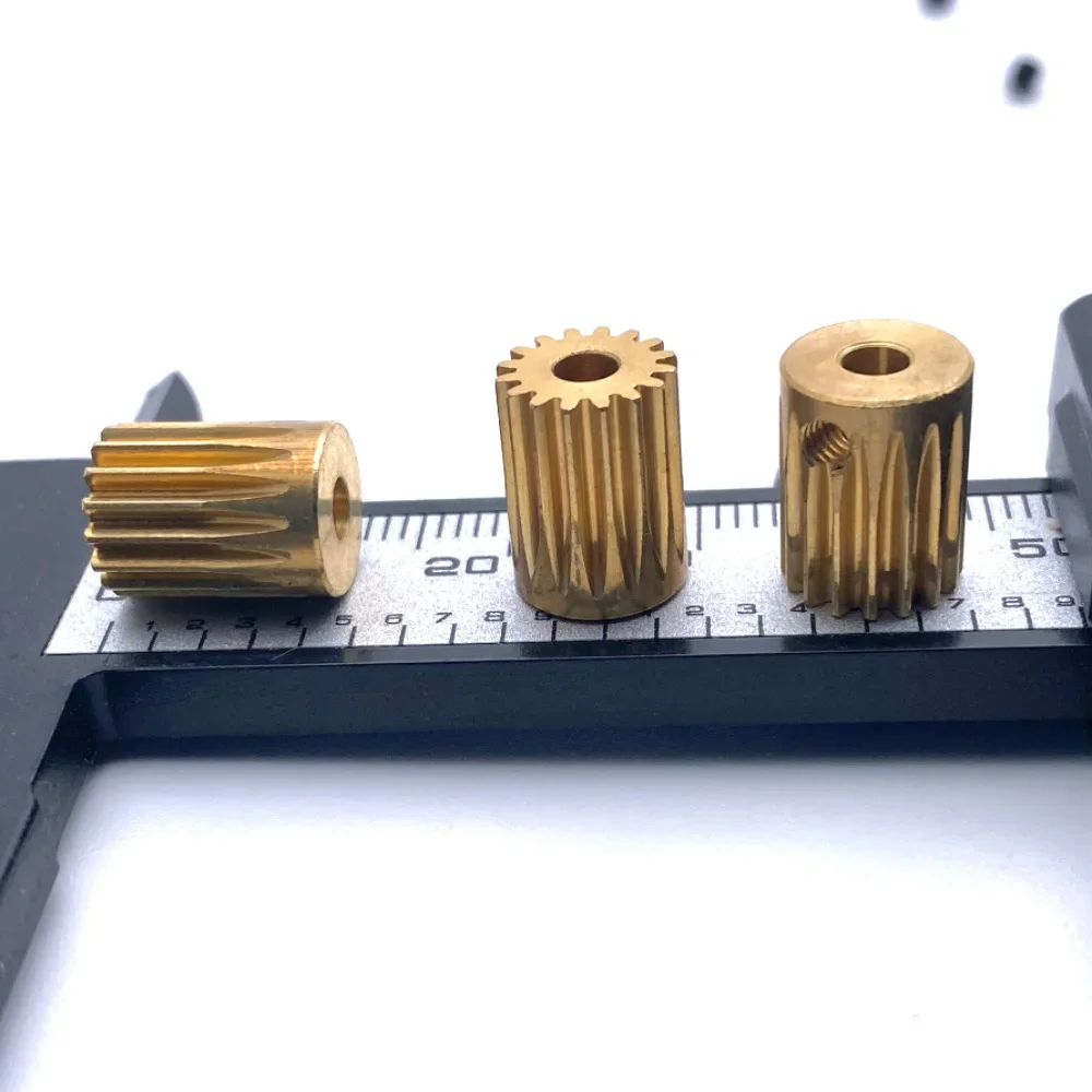 RC Model Metal Pinion Gear 0.5M 13T-20T 3.17mm Copper Gear 10/12MM Thick Cylindrical Spur DIY Parts