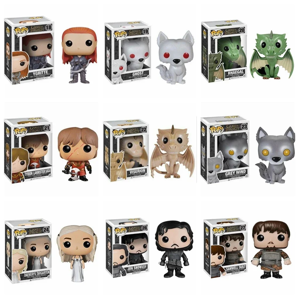 Funko Pop Full Patterns Jon Snow Daenerys Olenina Tyrion Jaime Lannister Renly Lord Figure Collection Model Toys