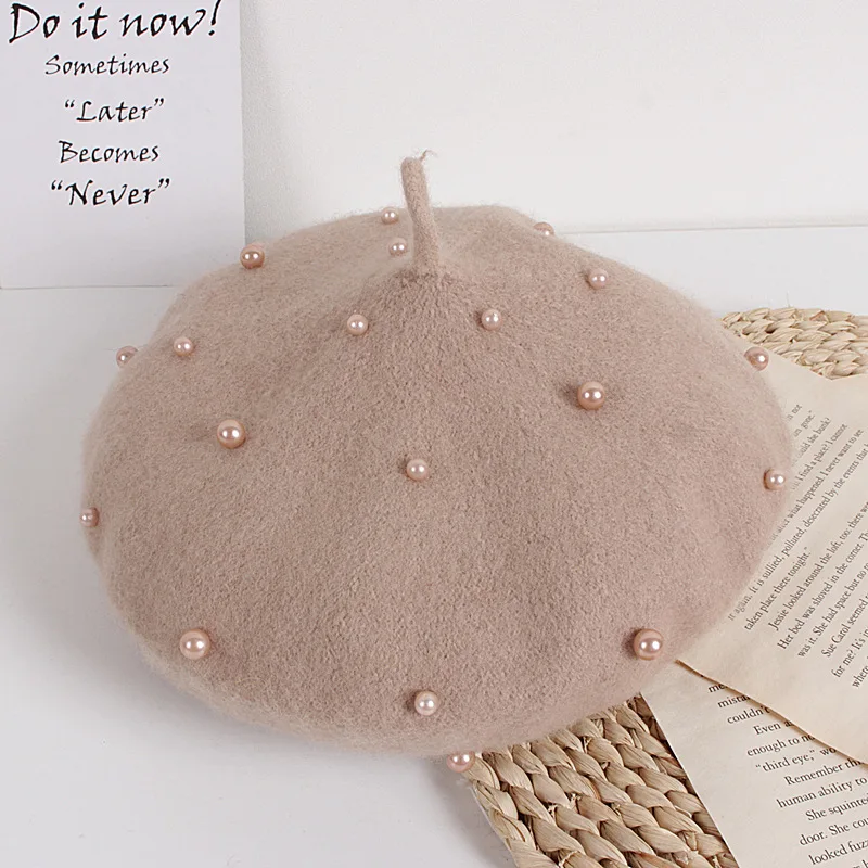 Baby Hat Knit Hat Baseball Cap Kids Bucket Hat Kids Sun Hat Fashion New Princess Kids Girls Caps Berets Lovely Pearl Beanies Hats Spring Autumn Winter Toddler Girls Hats toddler girl