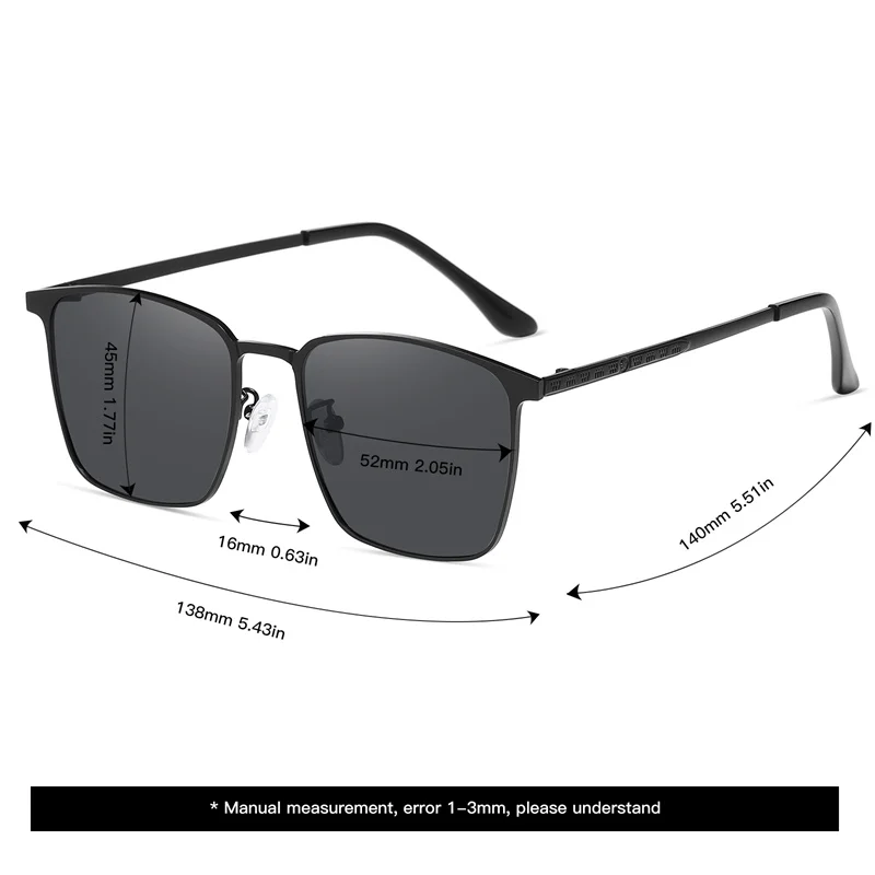 Polarized Sunglasses Vintage Sunglasses Driving Glasses Anti Glare Sunglasses Men Color-changing Retro-framed Glasses 9415