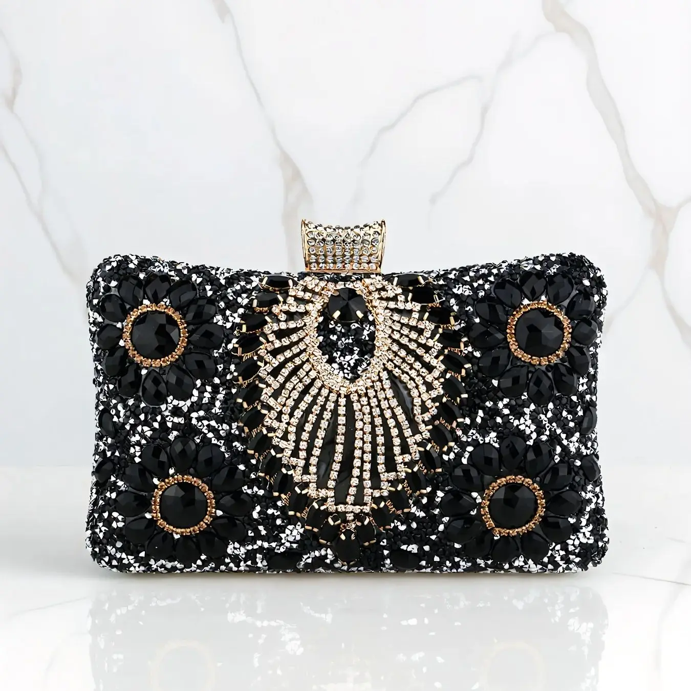Acrylic Glitter Tassel Women Evening Clutch Bag