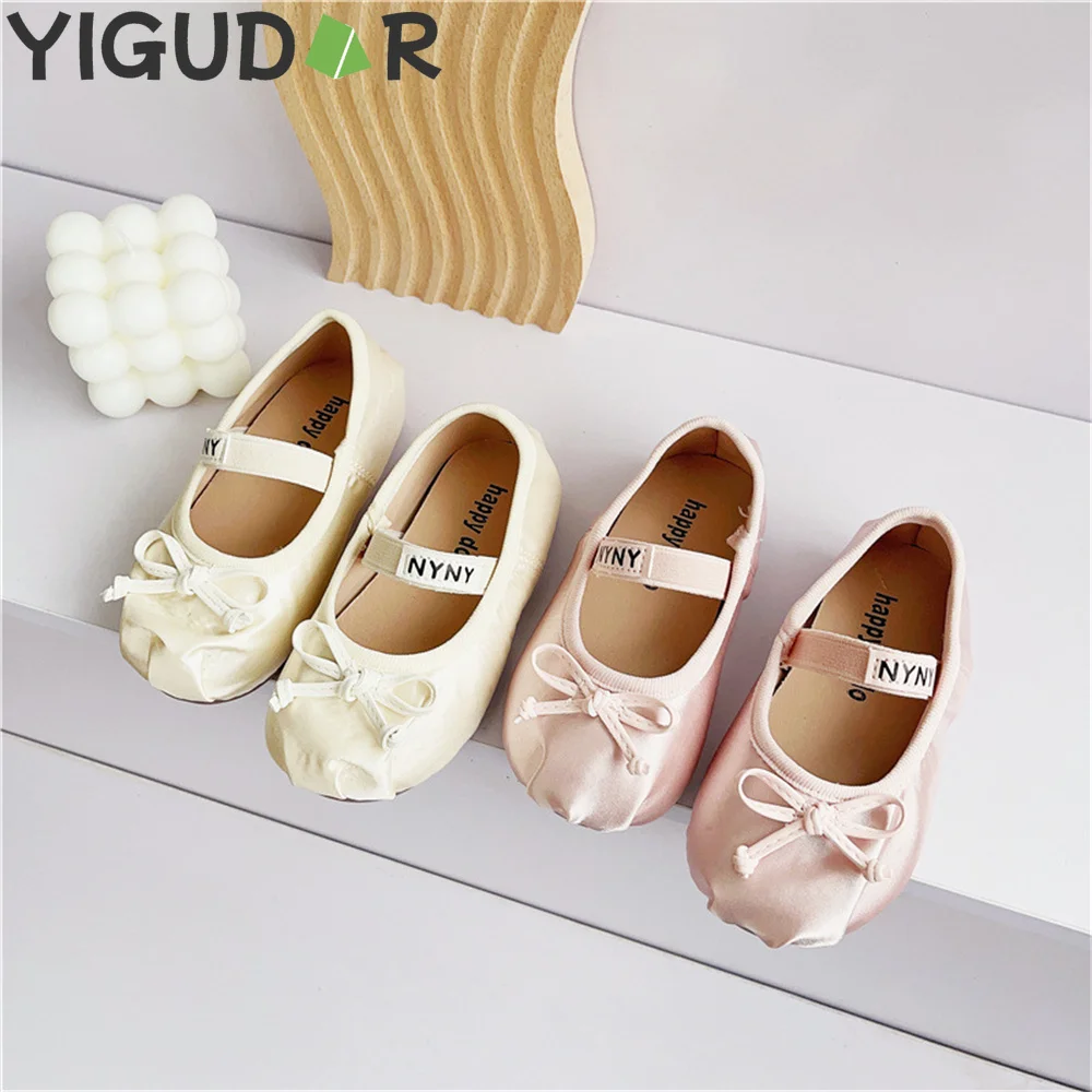 

Туфли на плоской подошве для девочек, новые золотые детские туфли с надписью и лентами, обувь принцессы из лакированной кожи, Туфли Мэри Джейн, женская обувь