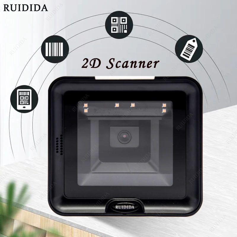 photo scanner Platform Barcode scanner Desktop Bar code Reader Scanning  2D Hands-Free Bar code Scanner Wired USB Scanner QR Code PDF Barras passport scanner