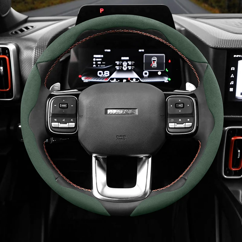 For Haval Suede Snap-on Steering Wheel Cover Fit H9 2025 Dargo 2024 M6 Plus H6 Hev F7 Jolion H3 H5 F7x Jolyon Jolion Accessories