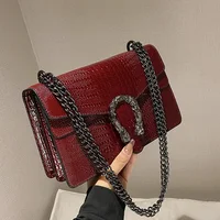 Fashionable Minimalist Square Bag Wine God Single Shoulder Crossbody Women's Bag Popular PU Material Dig Bag Hip Hop Style