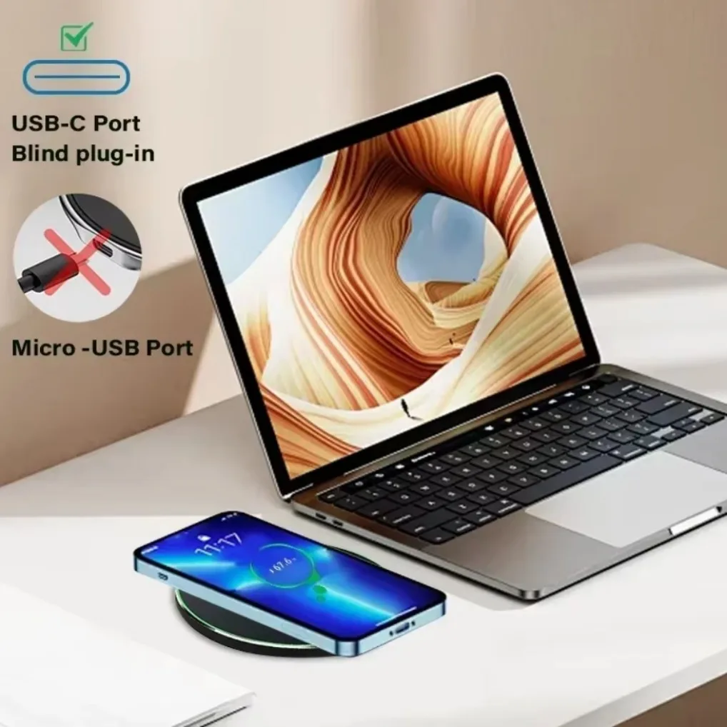 Wireless Charger Device Phone Chargers Induction Fast Wireless Charging Pad Station for iPhone 16 15 13 12 11 Samsung Xiaomi Lg