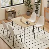 Small Dining Table Set for 4,47'' Wooden Modern Dining Table and Chairs Set with 4 Chairs,5 Piece Wooden Dining Table Set 3