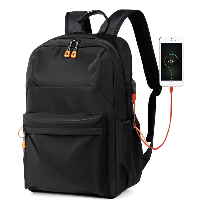 Mochila informal para hombre, morral multifuncional con carga Usb para  ordenador, impermeable, de tela Oxford para estudiantes, 14 pulgadas -  AliExpress