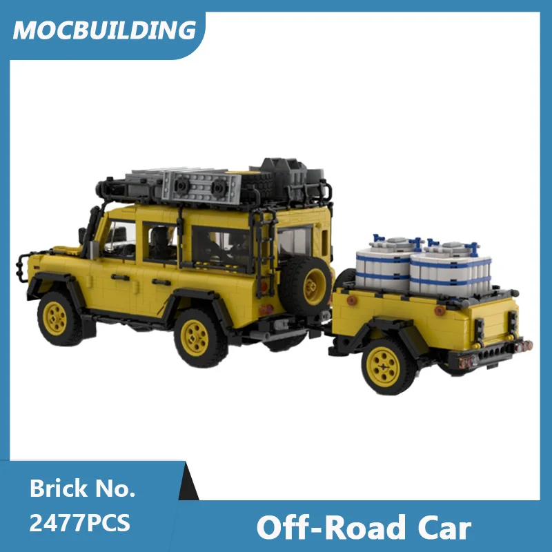 MOC-Bausteine, Willys mit Anhänger, ikonisches Geländewagen, Peterbilt 389, große LKW-Serie, zum Zusammenbauen von Ziegelsteinen, Sammlung, Spielzeug, Geschenk – Detail 7
