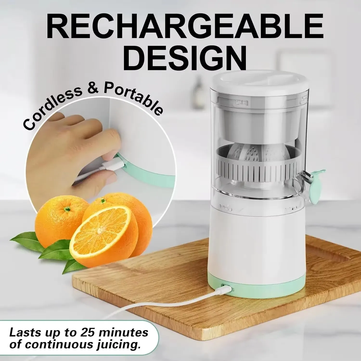 Portable Electric Juicer USB Charging Orange Lemon Fruit Blender Mini Household Juice Squeezer Mixer Citrus Juicer Fruit Juicer 5