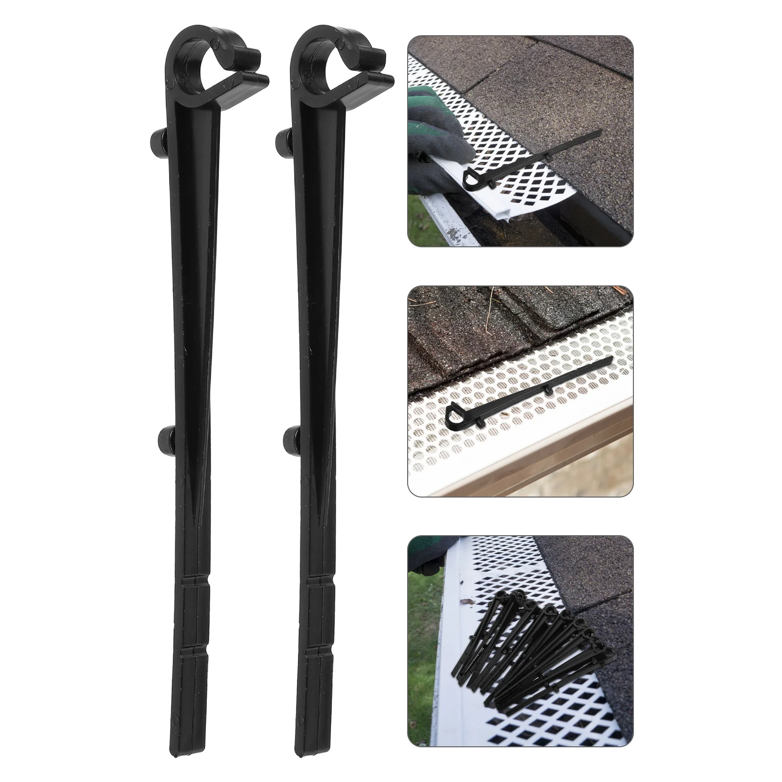 20pcs Plastic Gutter Guard Clips Gutter Hook Fixing Clips Fasteners Maintenance Installation For Guard