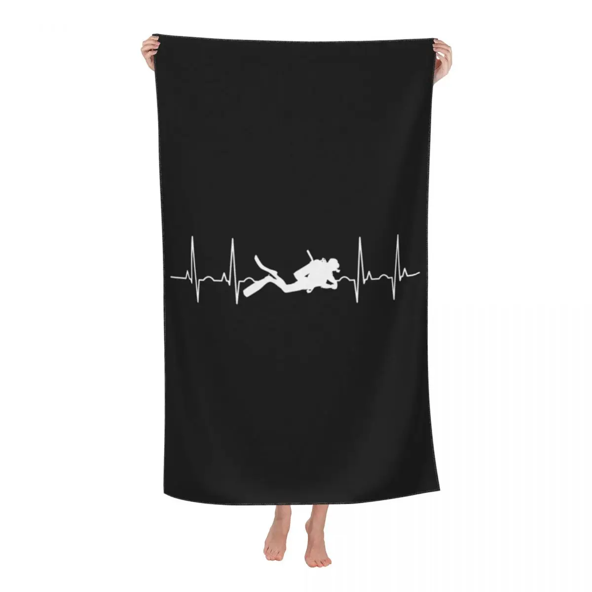 

Пляжное полотенце для погружения с аквалангом, быстросохнущее мягкое Льняное полотенце из микрофибры для сауны и бассейна, для дайвинга