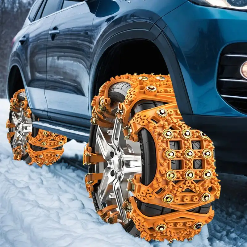 Anti-Skid Snow Tire Chains Heavy Duty Adjustable Snow Chains Reusable Portable Car For Pickup Trucks And Off-road