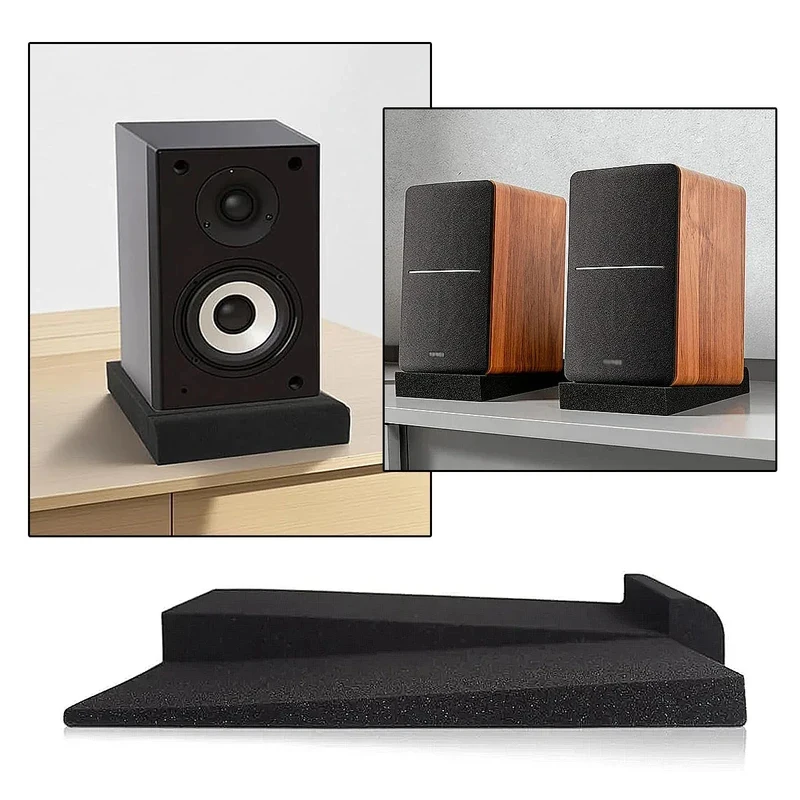 High-Density Acoustic Isolation Foam Pads - Soundproof Studio Speaker Enhancers